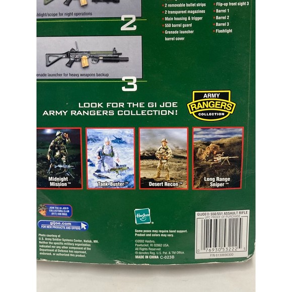 G.I. Joe Weapon Tech 550/551 Assault Rifle Build Die-Cast Weapons Accessory 2002 - Picture 6 of 16